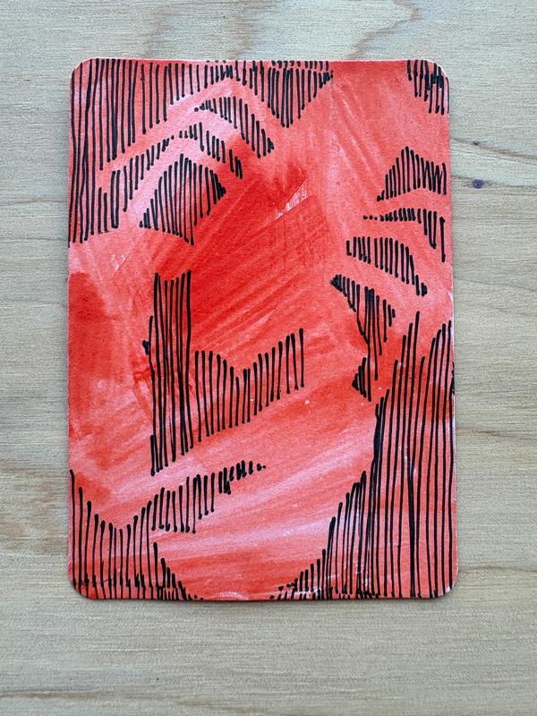 Little Red Lobster aceo art card
