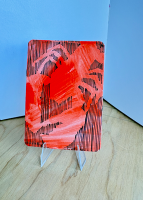 Little Red Lobster aceo art card thumbnail 2