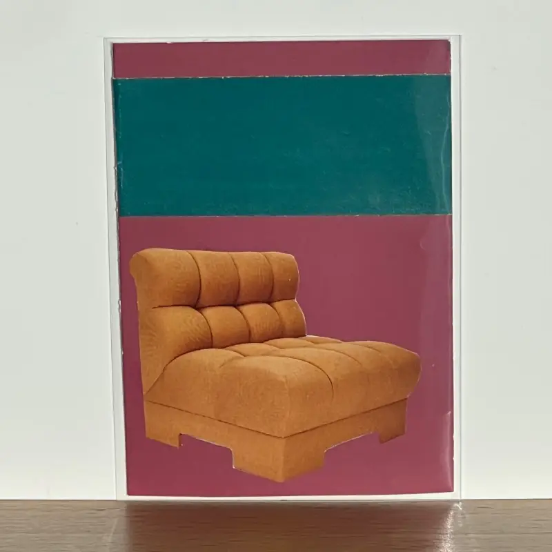 Original ACEO Art - Places to Sit; (Series; 2/11); Modern Furniture Design; Analog Collage aceo art card