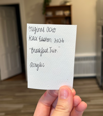 Breakfast Trio aceo art card thumbnail 2