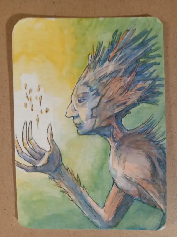 Brittle Warden Forest Sprite Card 3 of 9 aceo art card
