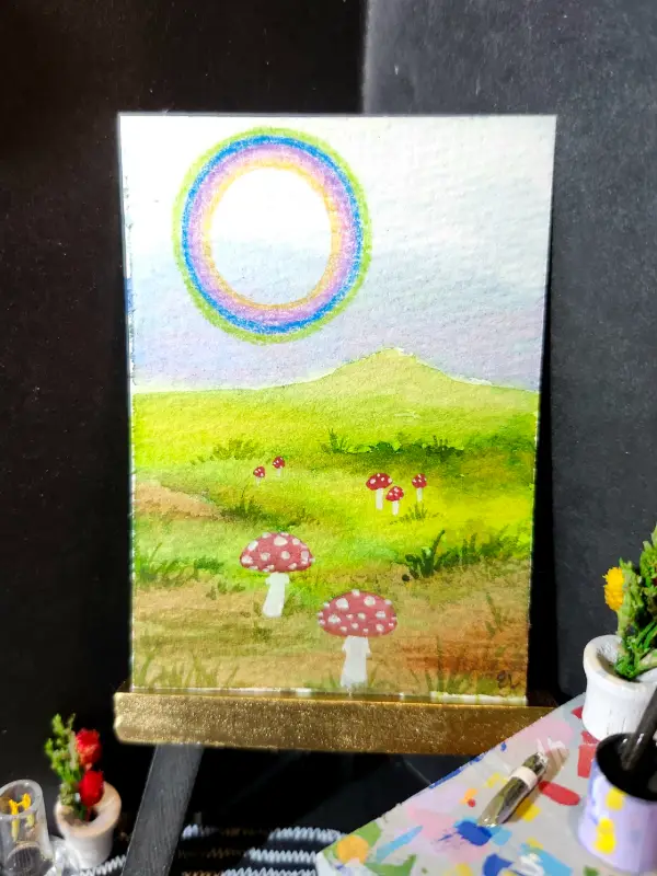 Roundbow 🌈 aceo art card
