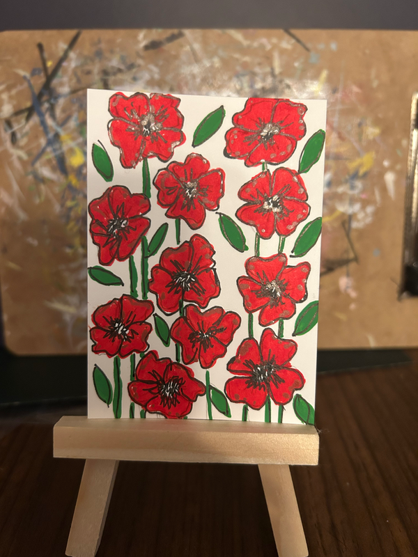 Poppies aceo art card
