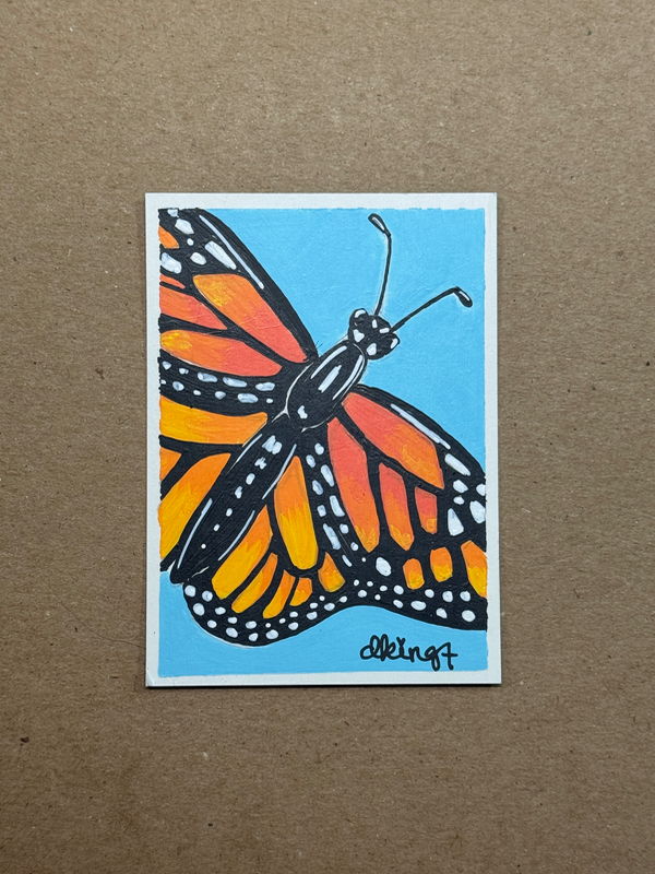 Monarch Moment aceo art card