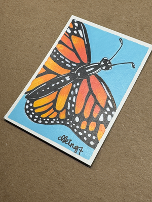Monarch Moment aceo art card thumbnail 3