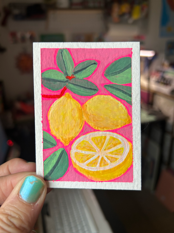 Lemons aceo art card