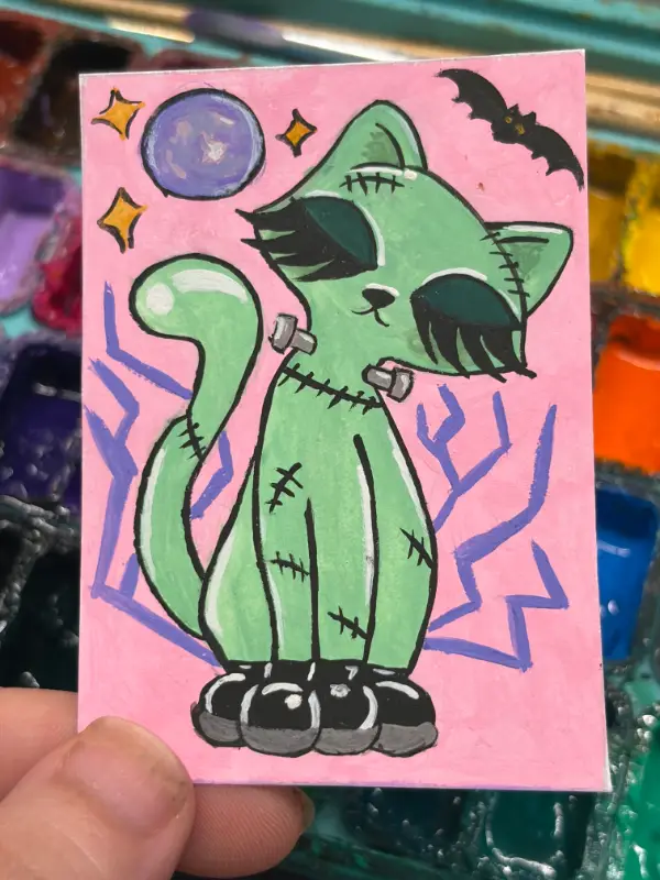 Frankie aceo art card