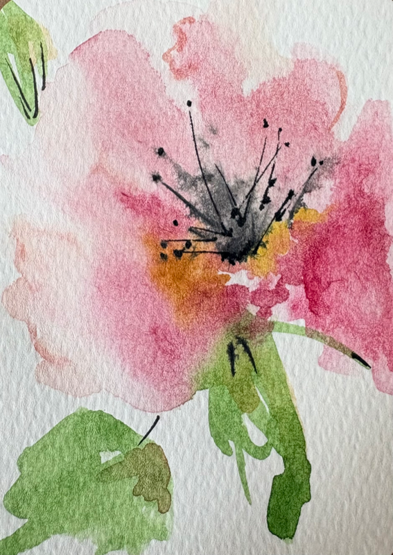 “Think Pink” aceo art card