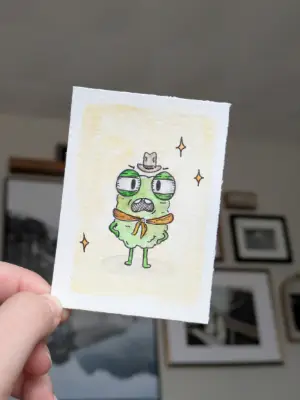 Cowboy Monster Series - Zingus aceo art card thumbnail 1