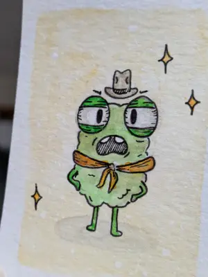Cowboy Monster Series - Zingus aceo art card thumbnail 2