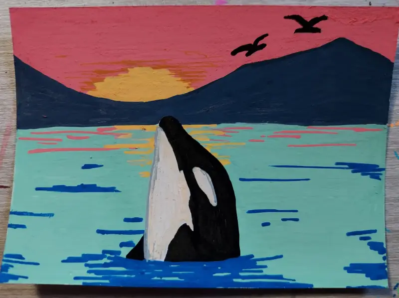Willy is Free! aceo art card
