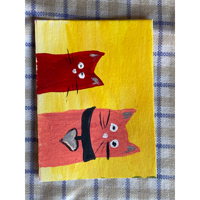Series Cat One #1 aceo art card thumbnail 1