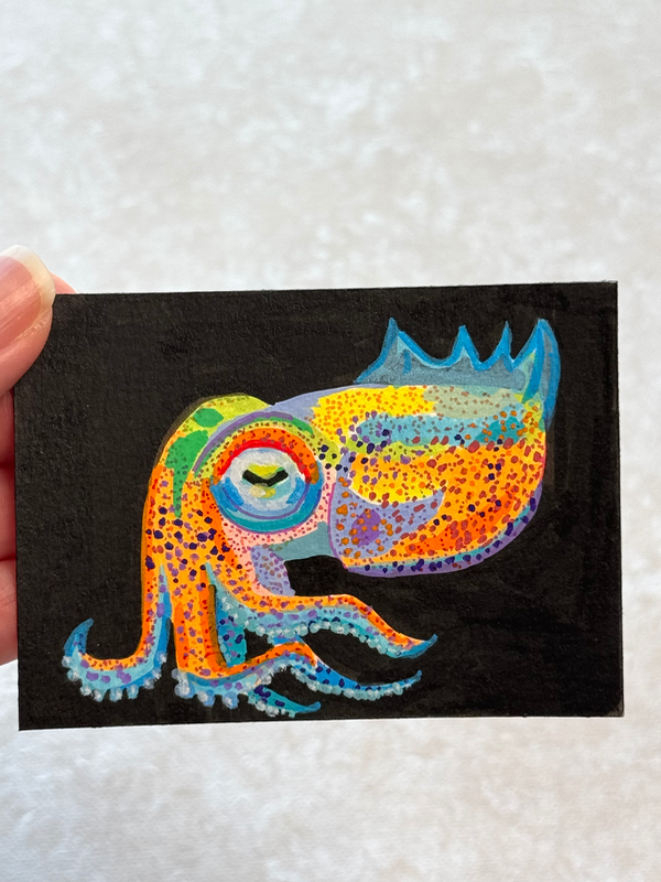 Cuttlefish aceo art card