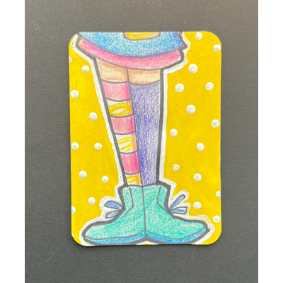 Pippi Longstocking 2 aceo art card thumbnail 2
