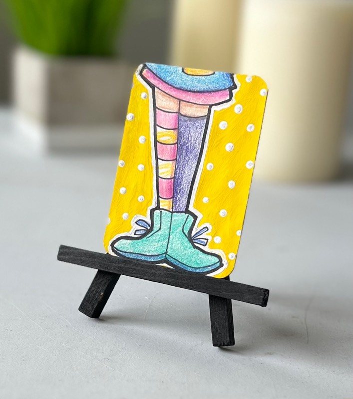 Pippi Longstocking 2 aceo art card