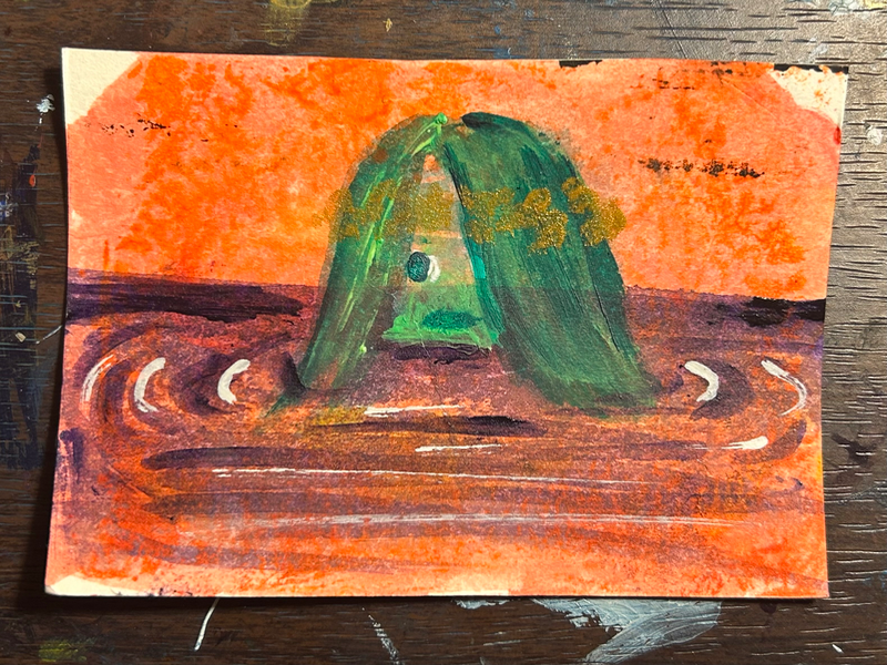 Siren at Sunset 3 aceo art card