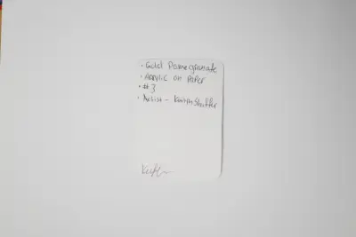 ACEO Art Card "Gold Pomegranate" Original Acrylic Canvas Painting 3 of 3 aceo art card thumbnail 3