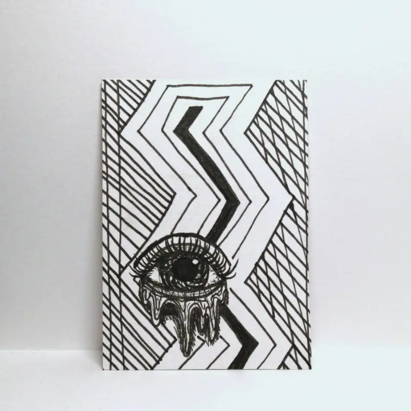 pattern recognition - card No. 4 aceo art card