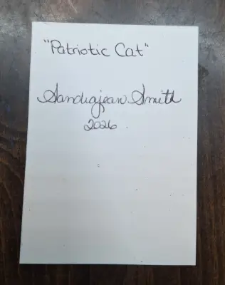 "Patriotic Cat" aceo art card thumbnail 3