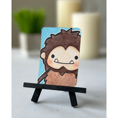Sneaky Sasquatch aceo art card thumbnail 1