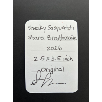 Sneaky Sasquatch aceo art card thumbnail 3