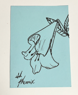 Easter Lily 1 aceo art card thumbnail 2