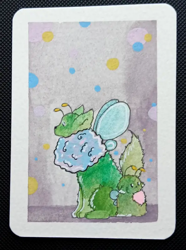 Shimmer Wings aceo art card