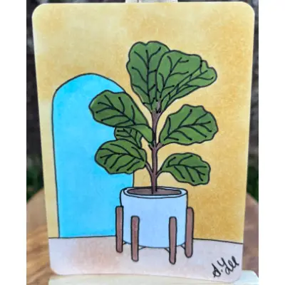 Plants without Borders: Fig aceo art card thumbnail 2