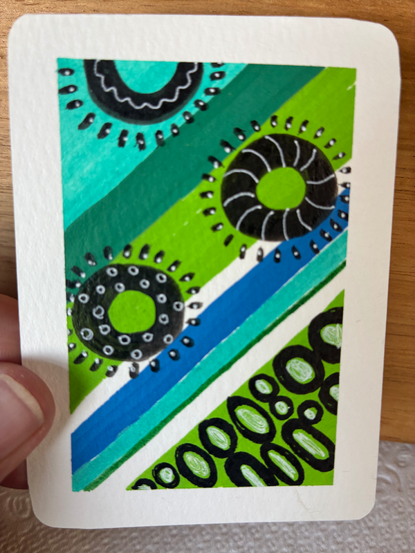 Abstract Fun aceo art card