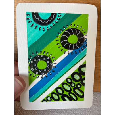 Abstract Fun aceo art card thumbnail 1