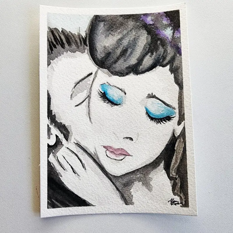 Love me aceo art card