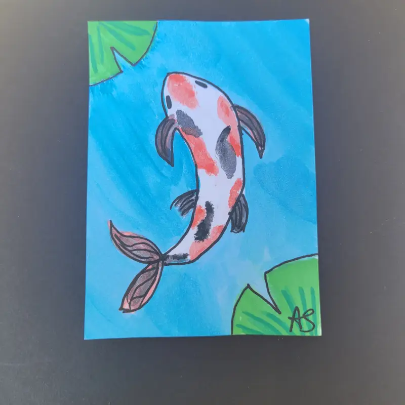Koi aceo art card