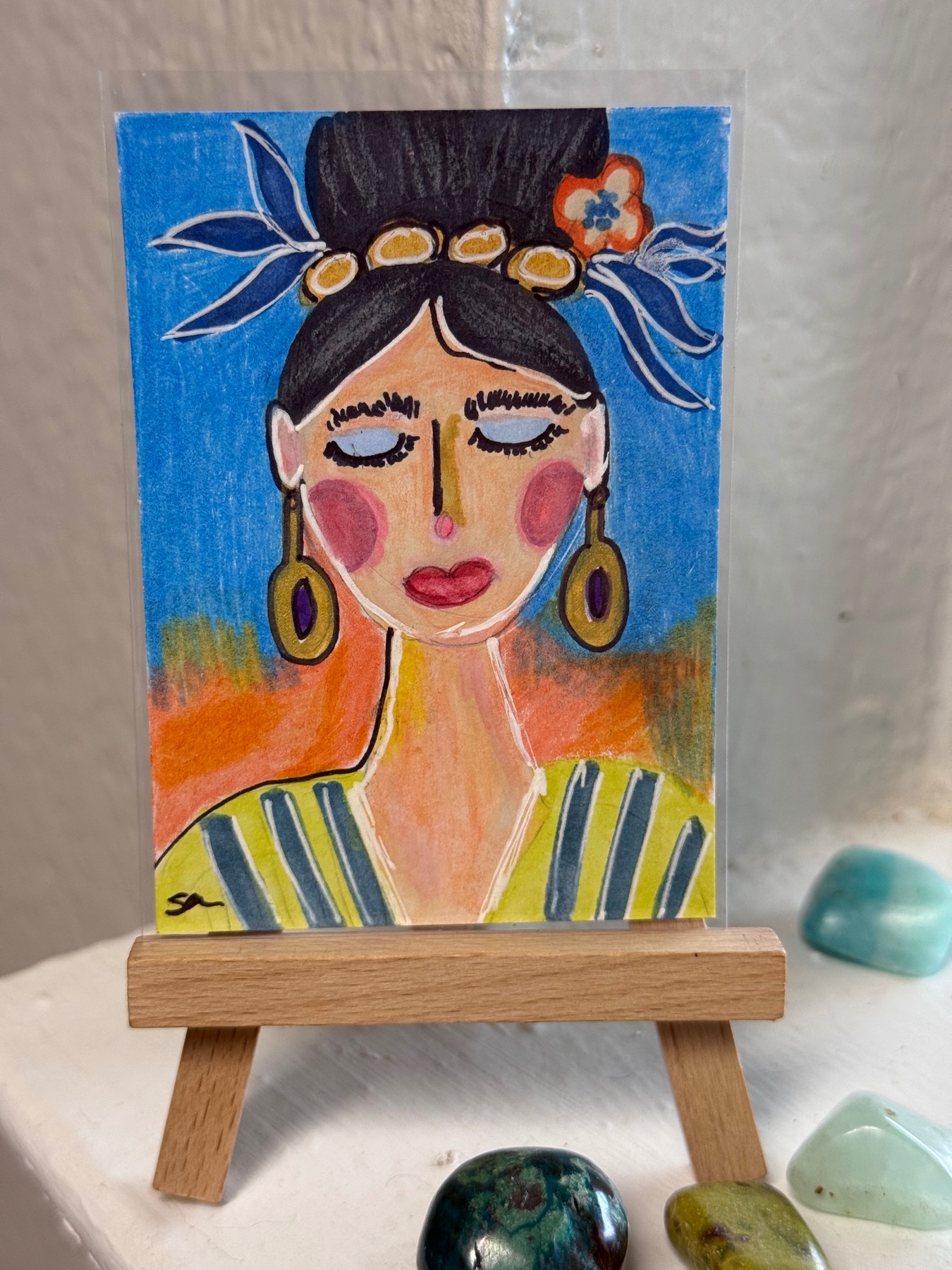 Crowned in Calm aceo art card