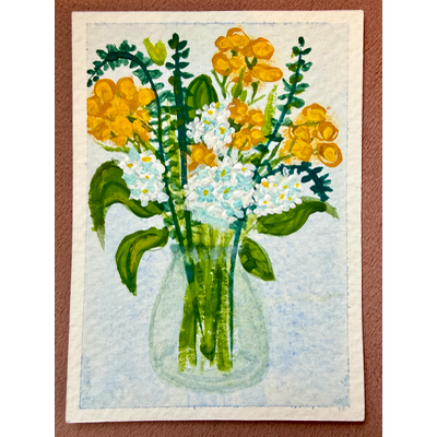 Trader Joe’s Bouquet aceo art card thumbnail 2