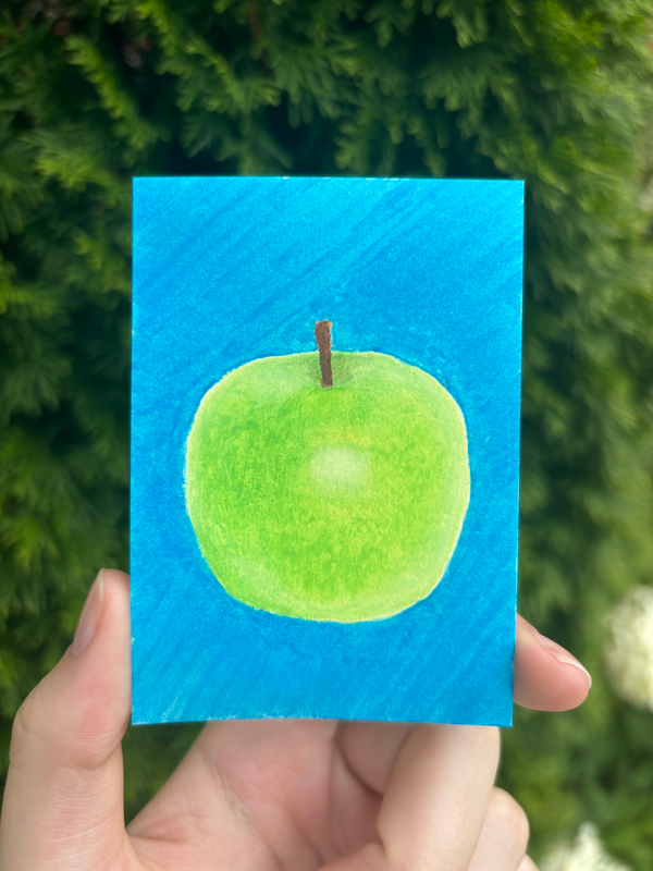 Granny Smith Apple (Fruits of Summer series) aceo art card