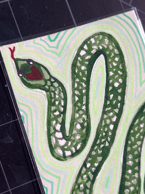 Lovely Little Snake aceo art card thumbnail 3