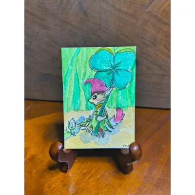 "The Minish" Zelda Fan Art aceo art card thumbnail 4