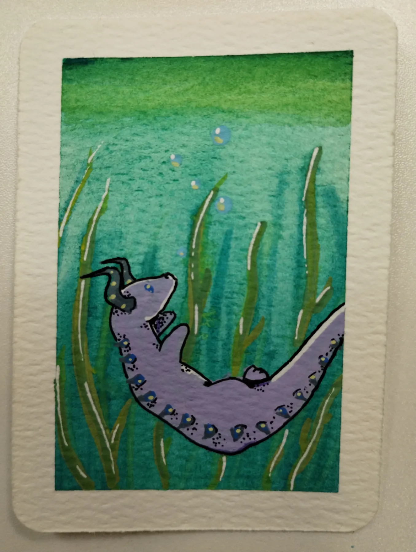 Submerged aceo art card