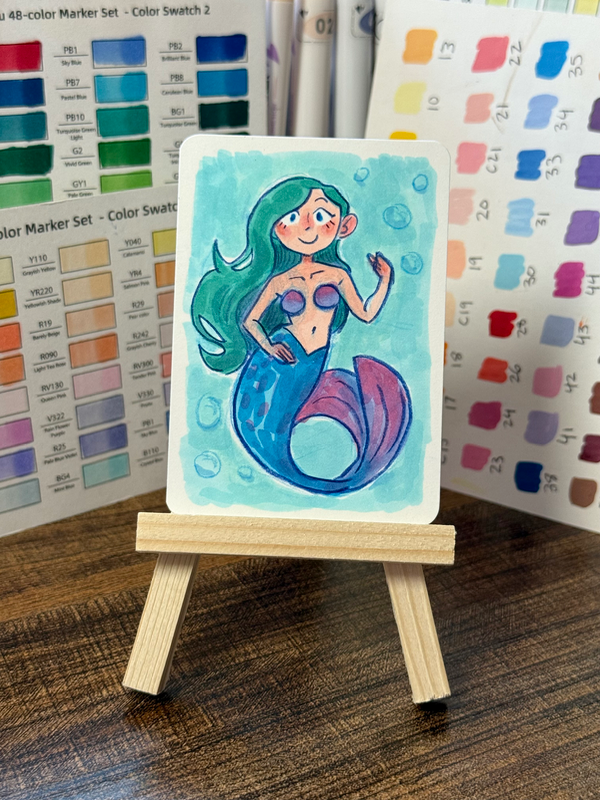 Mermaid aceo art card