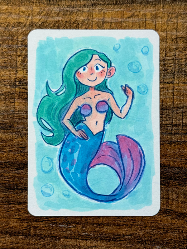 Mermaid aceo art card