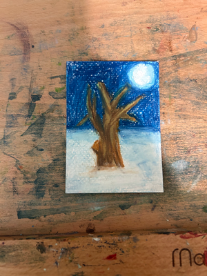Winter aceo art card thumbnail 2