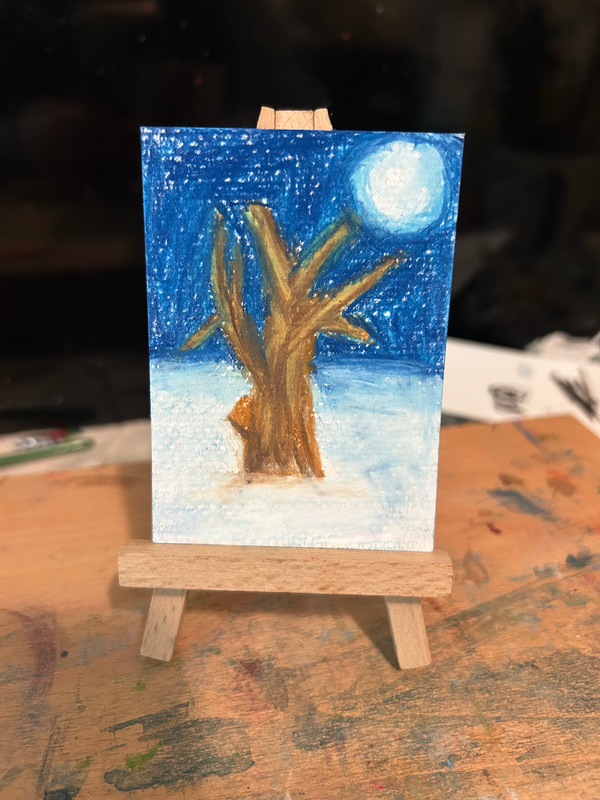Winter aceo art card