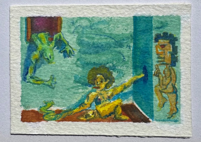 Enjoy aceo art card