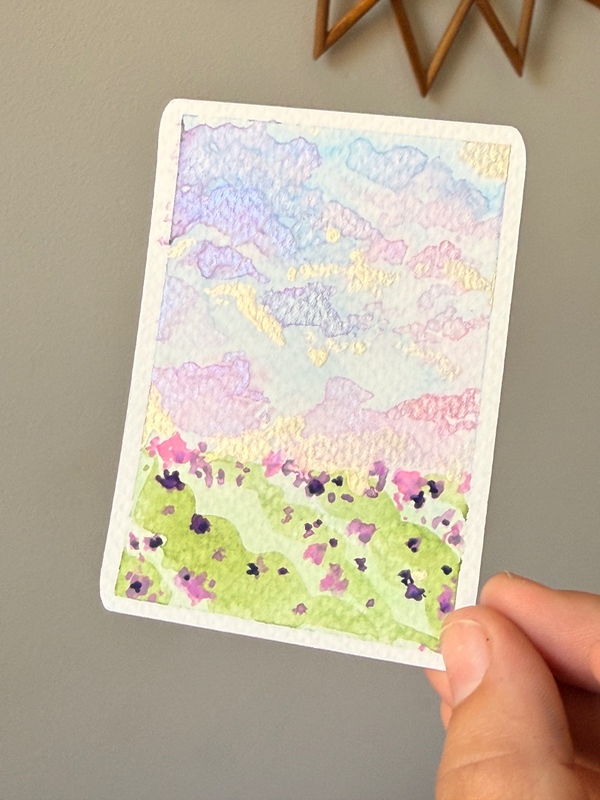Lavender Fields aceo art card