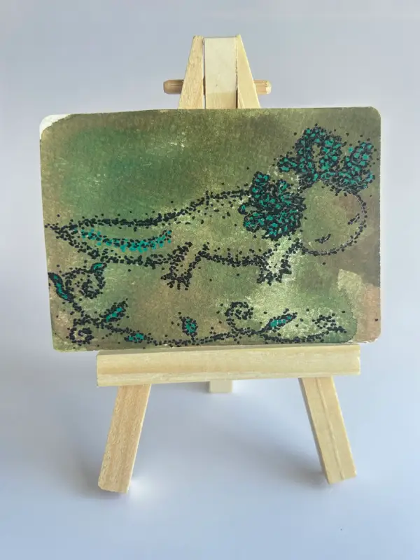 Clover – ACEO Original (Flowerlotl Collection 8/8 aceo art card