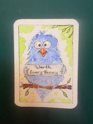 Worth Every Penny aceo art card thumbnail 2