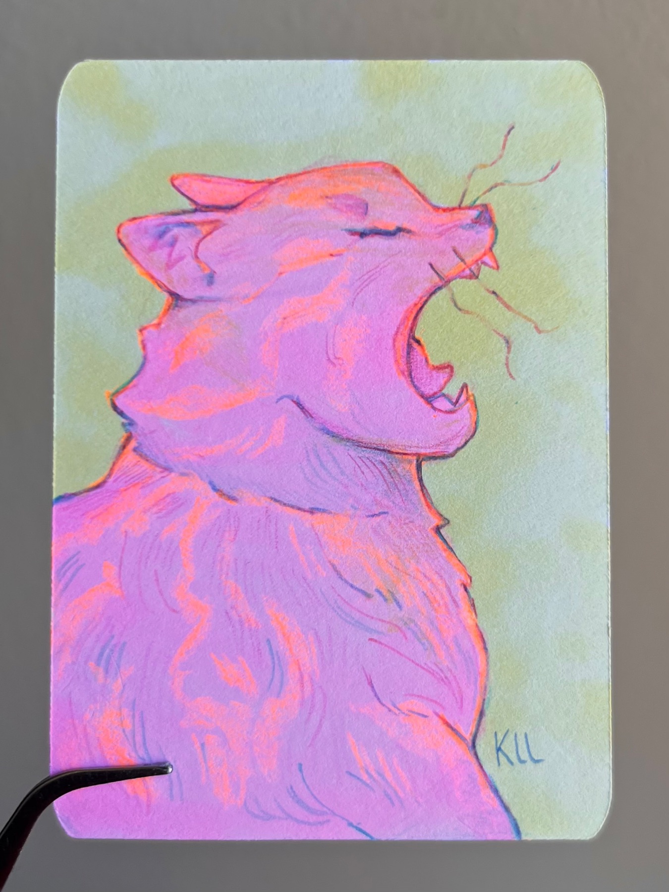 Big Yawn aceo art card