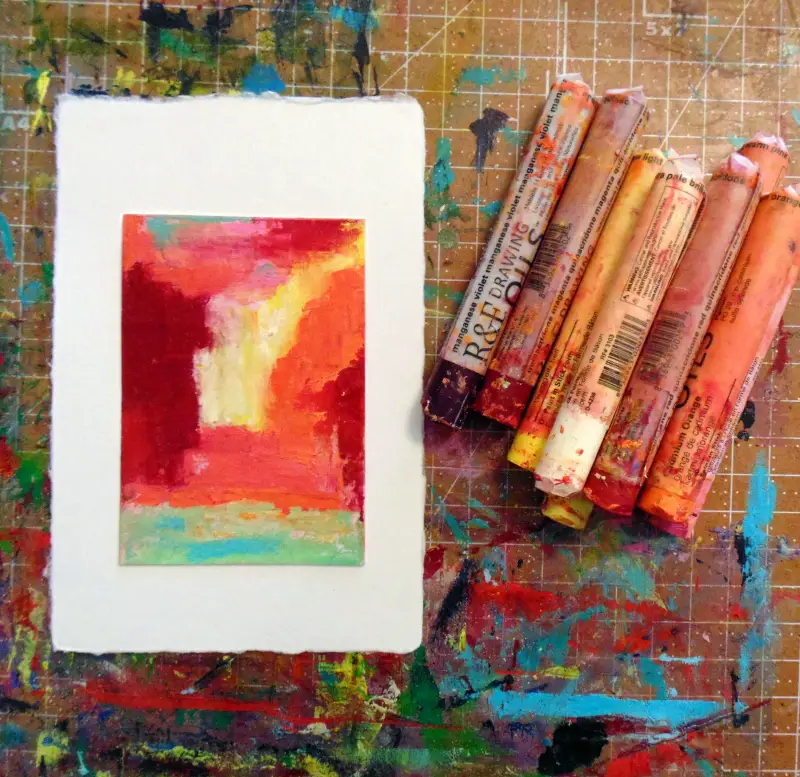 Green River Original Oil Painting ACEO aceo art card