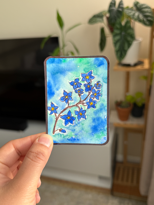 Bluer than Blue aceo art card