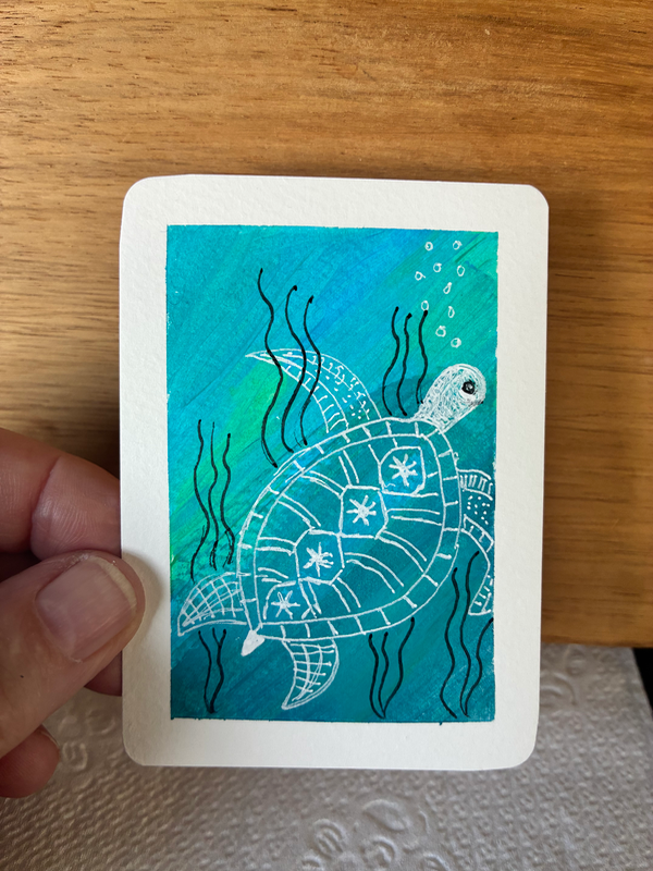 Mr. Turtle aceo art card